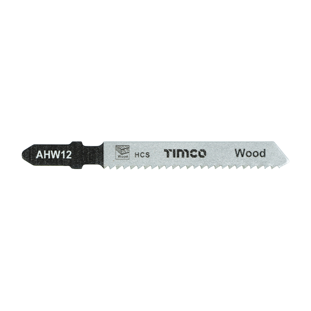 TIMCO Jigsaw Blades Wood Cutting HCS Blades - Bosch Equivalent T119B - 76mm (Pack of 5)